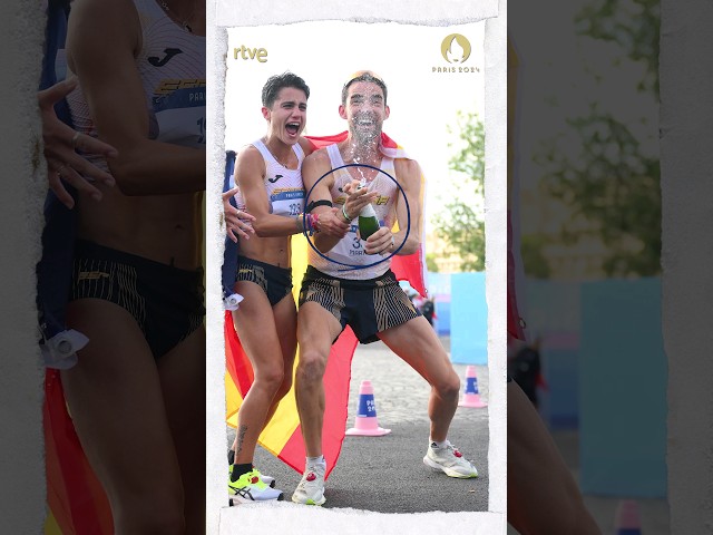 ⁣#JJOO #PARIS2024 : Histórico #ORO de #ÁLVAROMARTÍN y #MARÍAPEREZ en el #RELEVO de #MARATÓN #MIXTO