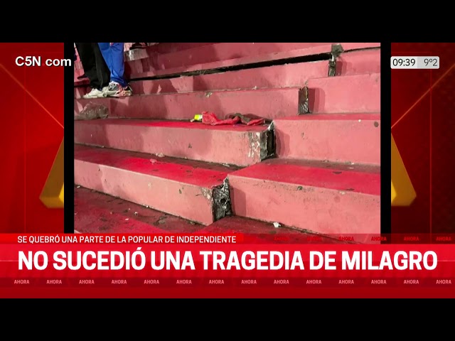 ⁣MILAGRO en AVELLANEDA: SE QUEBRÓ una PARTE de la TRIBUNA POPULAR en PLENO PARTIDO