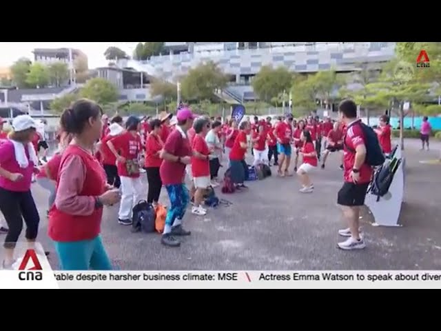 ⁣Seniors participate in ground-up activities as part of National Day festivities