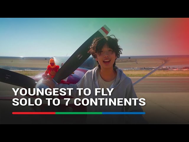 ⁣Teen takes off hoping to become youngest ever to fly solo to all 7 continents | ABS-CBN News