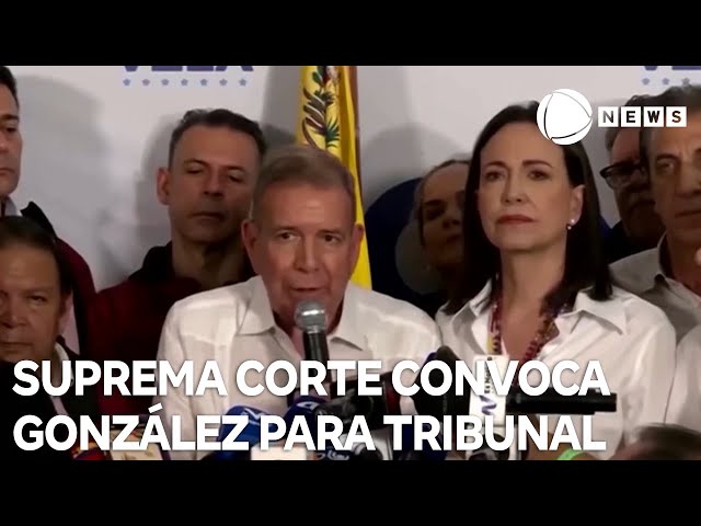 Suprema Corte da Venezeula convoca González a comparecer em tribunal