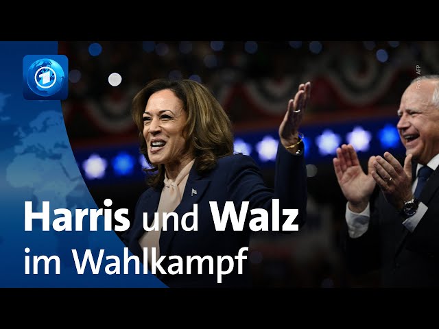 ⁣US-Präsidentschaftswahl: Wahlkampf von Harris und Walz im Gang