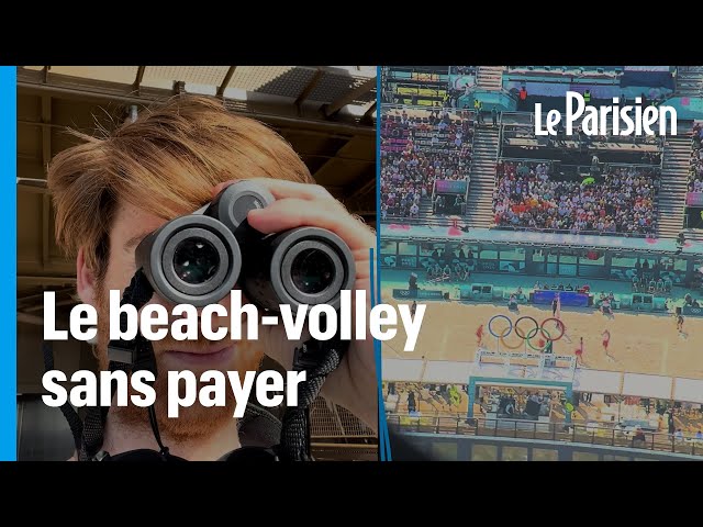 ⁣On a maté un match de beach-volley des JO... depuis la tour Eiffel