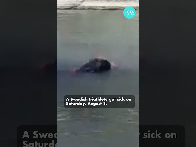 ⁣Triathlon pulls out after falling ill from Seine River #shorts