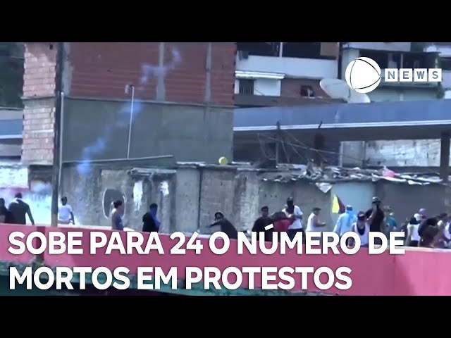 ⁣Sobe para 24 o número de mortos nos protestos na Venezuela