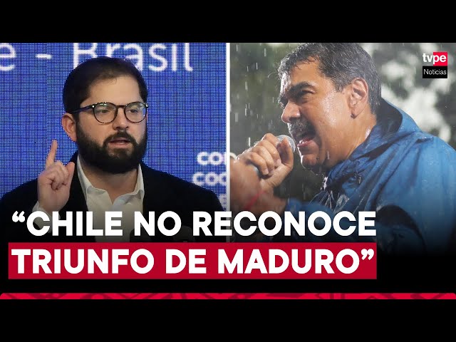 Gabriel Boric dice no tener dudas de que Nicolás Maduro ha intentado cometer fraude en Venezuela