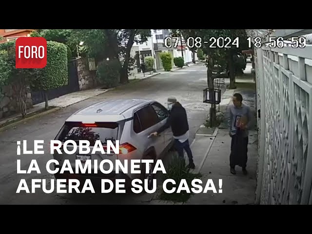 Delincuentes asaltan a automovilista y le roban camioneta en Jardines de San Mateo - Hora 21