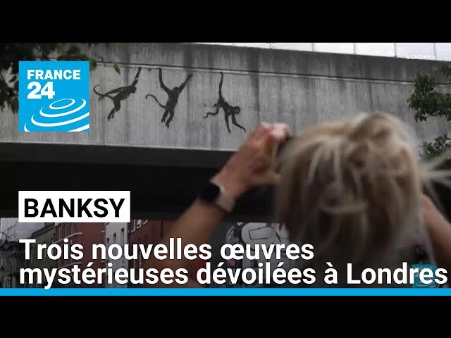 Entourées de mystère, trois œuvres de Banksy dévoilées à Londres • FRANCE 24