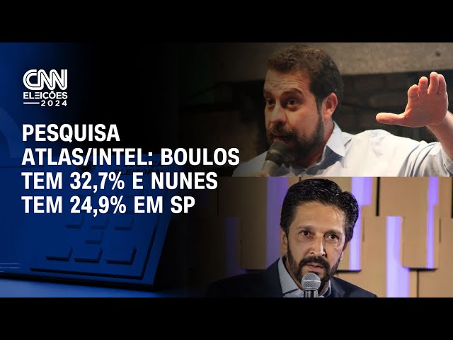 ⁣Pesquisa Atlas/Intel: Boulos tem 32,7% e Nunes tem 24,9% em SP | BASTIDORES CNN