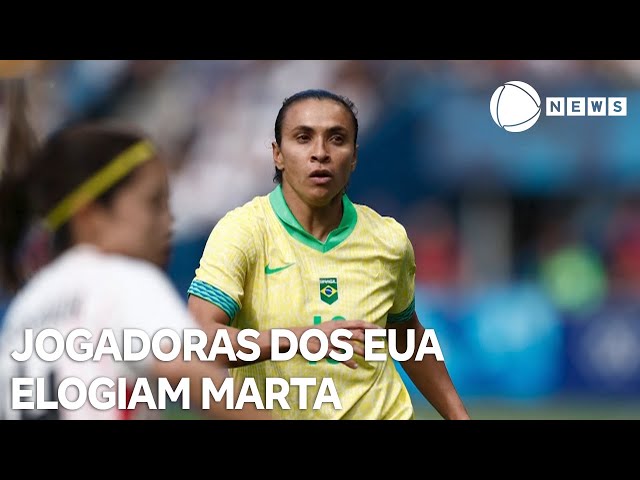 ⁣Jogadoras norte-americanas elogiam Marta