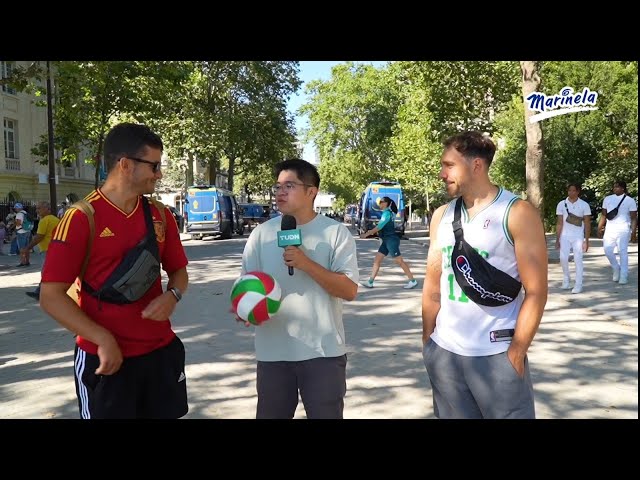 Retamos a la policía de Paris en un partido de Voleibol  