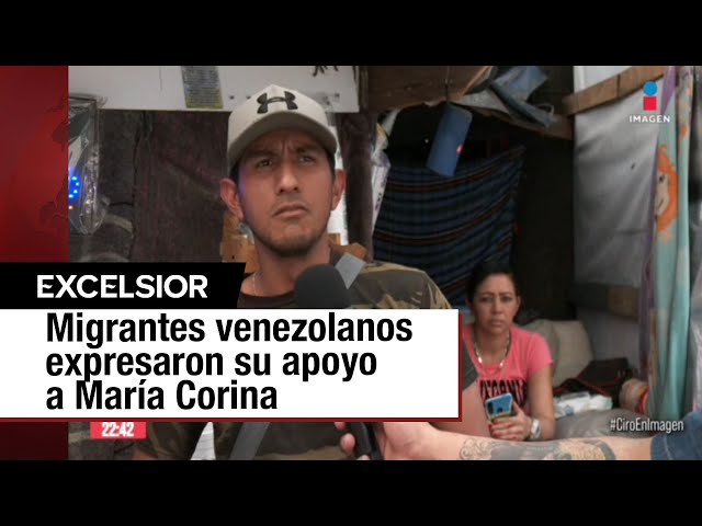 Migrantes venezolanos en México expresaron su apoyo a María Corina Machado