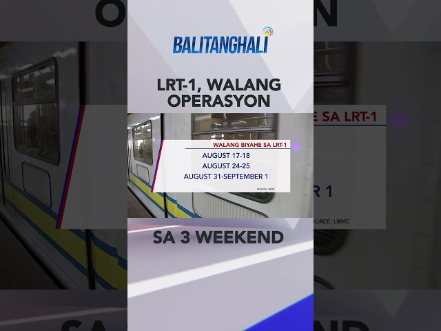 ⁣Walang operasyon sa buong linya ng tren sa 3 weekend #shorts | Balitanghali