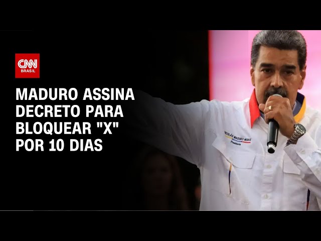 Maduro assina decreto para bloquear "X" por 10 dias  | CNN NOVO DIA