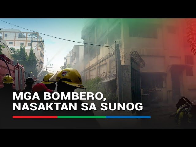 ⁣Fire volunteers, sugatan sa pagliyab ng warehouse sa Tondo | ABS-CBN News