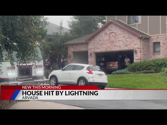 ⁣Lightning sparks fire at Arvada house