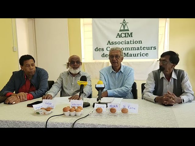 Conférence de presse de l'ACIM concernant les prix des oeufs