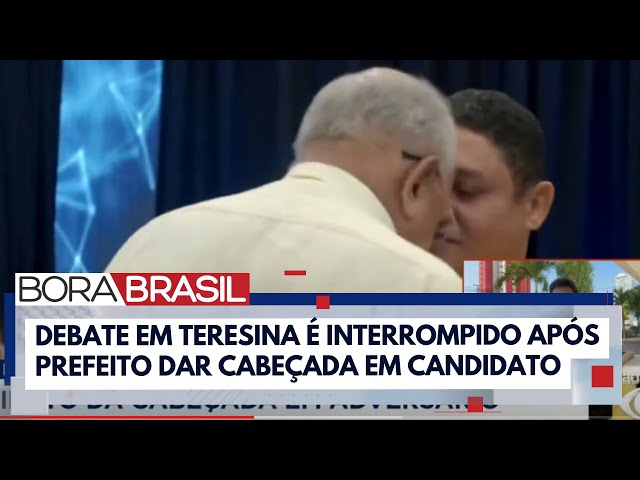 Prefeito de Teresina dá cabeçada em candidato durante debate da Band I Bora Brasil