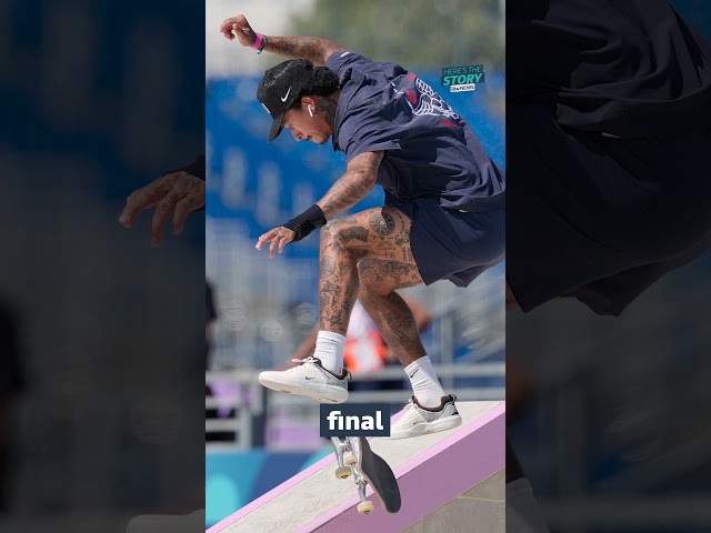 ⁣Olympian Nyjah Huston wasn’t happy with how his bronze medal looked after a week #itvnews #olympics