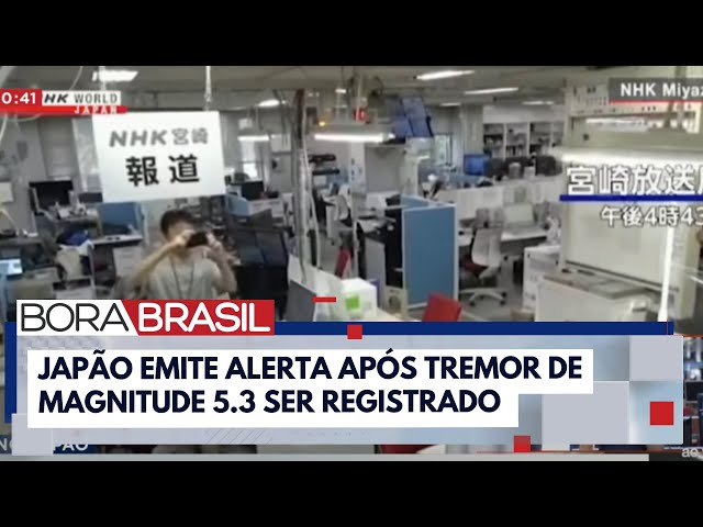 ⁣Japão registra novos tremores de terra de magnitude 5,3 I Bora Brasil