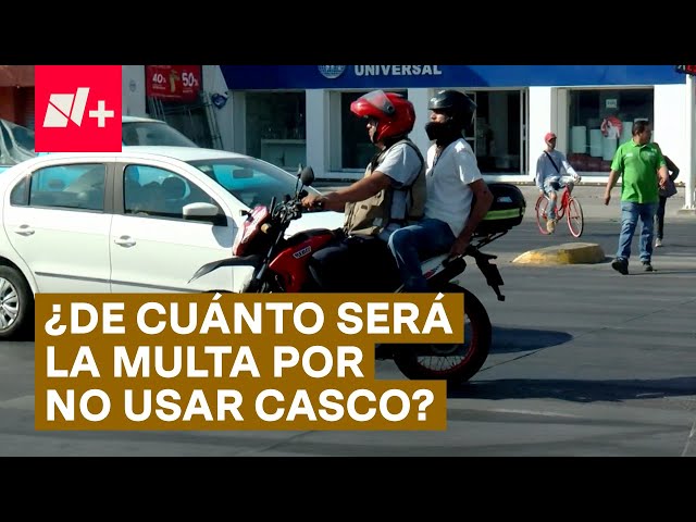 ⁣Multa para motociclistas por no usar el casco - N+