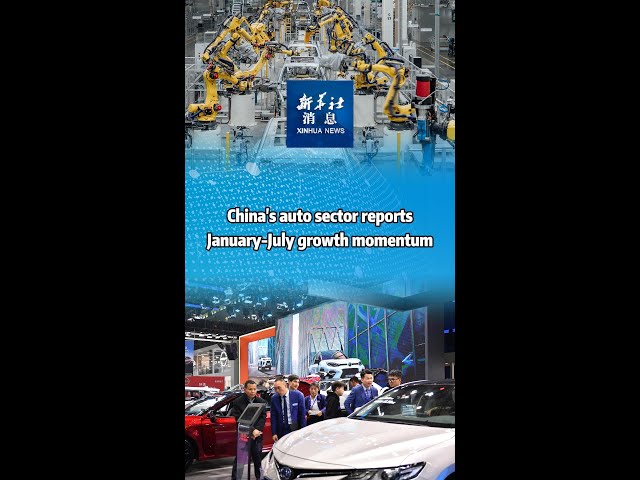 ⁣Xinhua News | China's auto sector reports January-July growth momentum