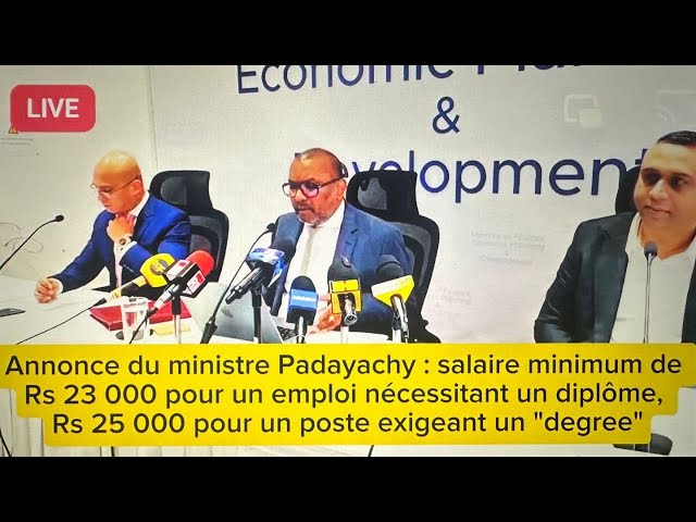 ⁣Rs 23 000 pour un emploi nécessitant un diplôme, Rs 25 000 pour un poste exigeant un "degree&qu