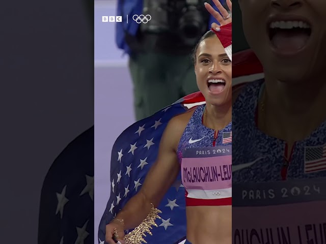 ⁣ WORLD RECORD  Sydney McLaughlin-Levrone stormed to the Olympic title in the women’s 400m hurdles