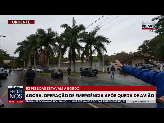 ⁣Operação de emergência após queda de avião em Vinhedo