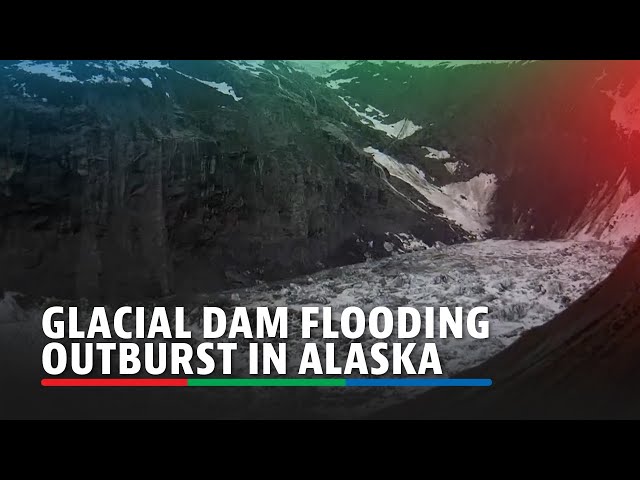 ⁣Timelapse captures flooding from a glacial dam outburst in Alaska's capital | ABS-CBN News