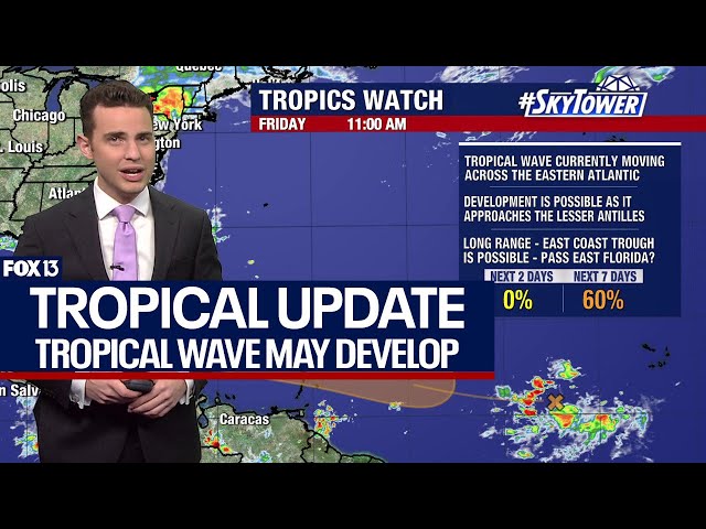 ⁣Tropical wave may develop over next week