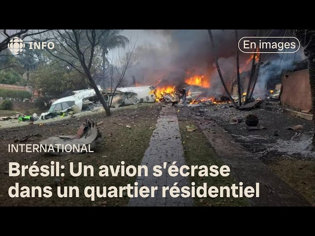 ⁣Un avion s'est écrasé près de Sao Paulo avec 62 personnes à son bord