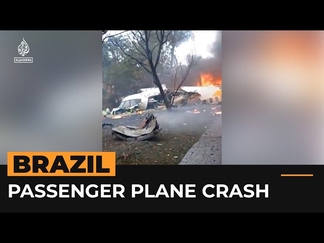 Plane with 62 on board crashes in Brazil | AJ #Shorts