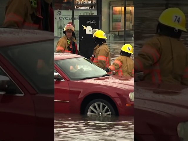 ⁣En images : les pluies diluviennes causent des inondations à Montréal