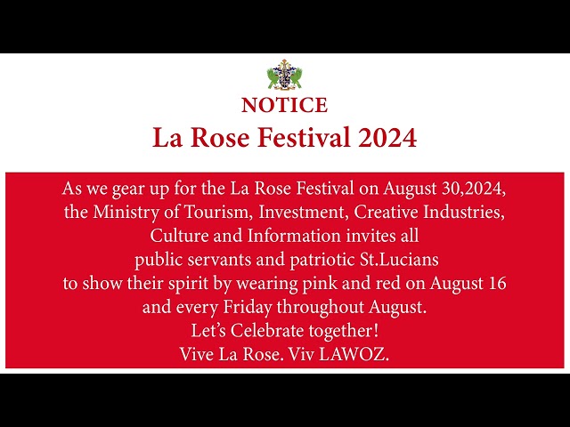 ⁣Ministry of Tourism to host La Rose Flower Festival cultural drive