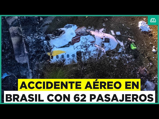 Accidente aéreo en Brasil: Avión cae con 62 pasajeros en el estado de Sao Paulo