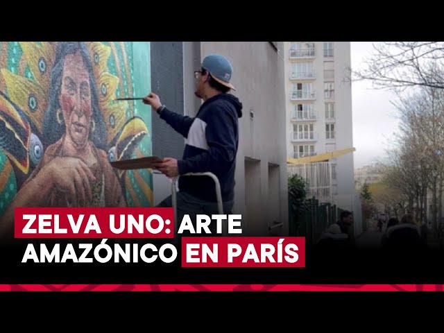 ⁣Zelva Uno: conoce a Joe Fernández, el artista peruano que pintó un mural amazónico en París, Francia