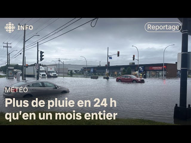 ⁣Les fortes pluies inondent le sud du Québec et font déborder les égouts