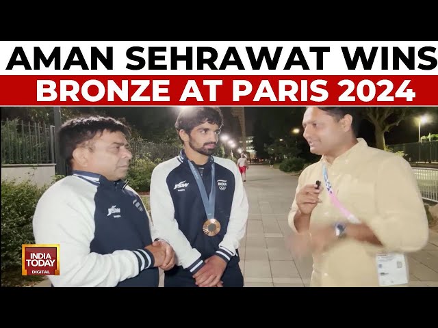 ⁣Aman Sehrawat Wins India's First Wrestling Medal at Paris 2024 Olympics | India Today