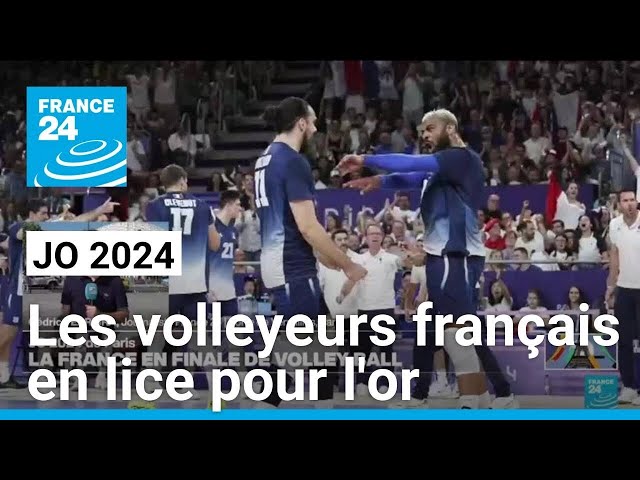 ⁣JO 2024 : les volleyeurs français en finale contre la Pologne veulent conserver leur titre olympique