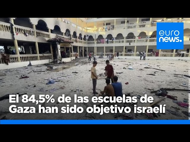 El 84,5% de las escuelas de Gaza han sido alcanzadas por bombardeos y misiles israelíes