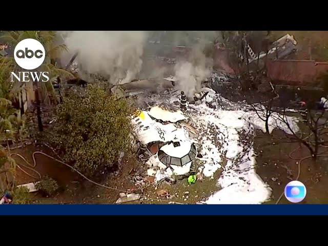 ⁣Passenger plane plummets to the ground in Brazil