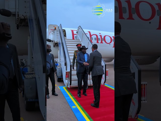 ⁣South Sudan President Salva Kiir arrives in Kigali ahead of President Kagame's inauguration