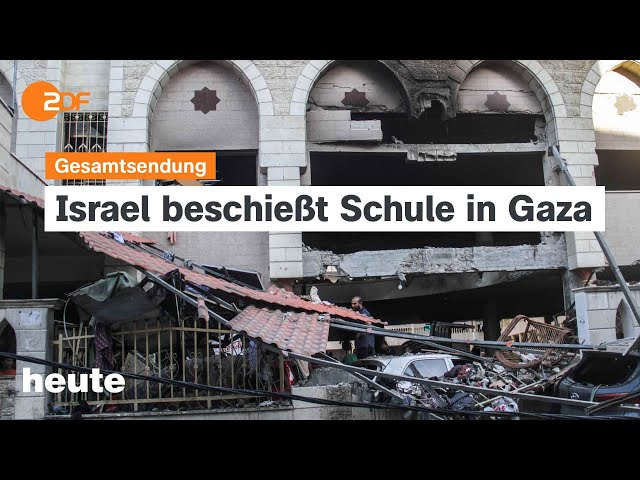 heute 19:00 Uhr vom 10.08.24 Bombenangriff auf Schule in Gaza, Euphorie bei den US-Demokraten