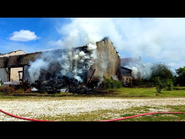 ⁣Meuse : un incendie ravage 1200m2 d’une exploitation agricole