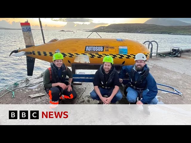 ⁣UK submarine ‘Boaty McBoatface’ returns to shore after deep ocean expedition | BBC News