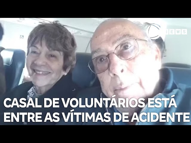 ⁣Casal de voluntários está entre as vítimas de acidente aéreo