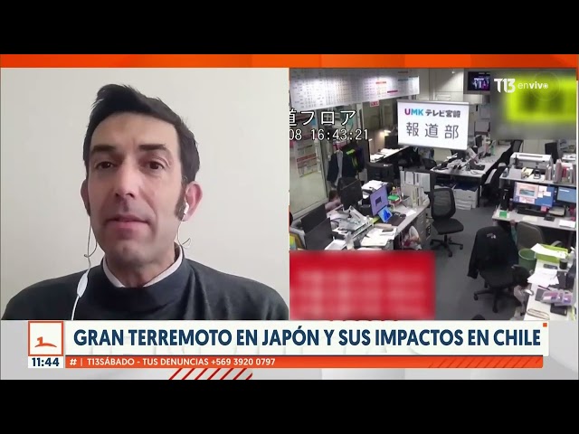 ¿Megaterremoto? Gran terremoto en Japón y sus impactos en Chile