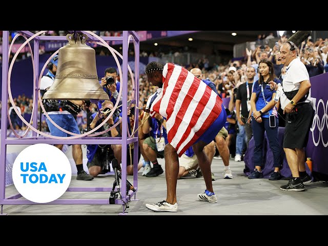 ⁣Olympic bell rung by gold medalists will go in restored Notre Dame Cathedral | USA TODAY