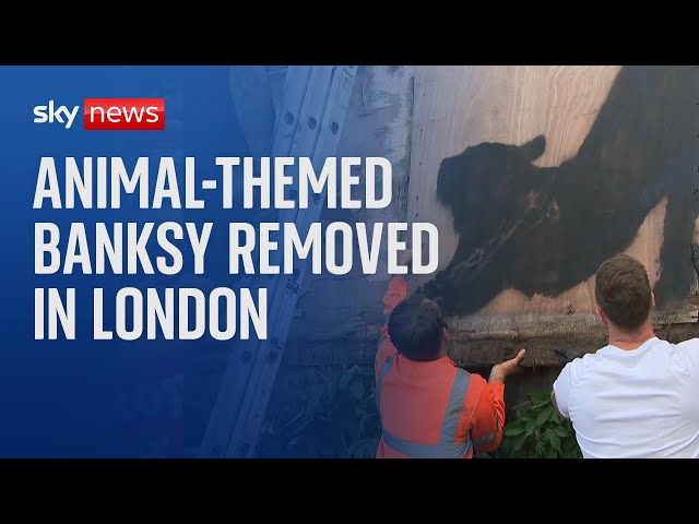 ⁣Banksy's latest London artwork removed hours after being unveiled in northwest London